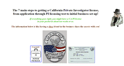 Desktop Screenshot of californiaprivateinvestigatorlicense.com